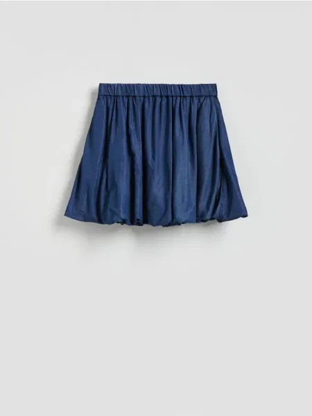 Reserved Jeansowa spódnica bombka niebieski