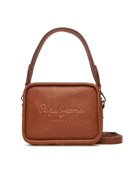 Pepe Jeans Ročna torba Bassy Code rjava