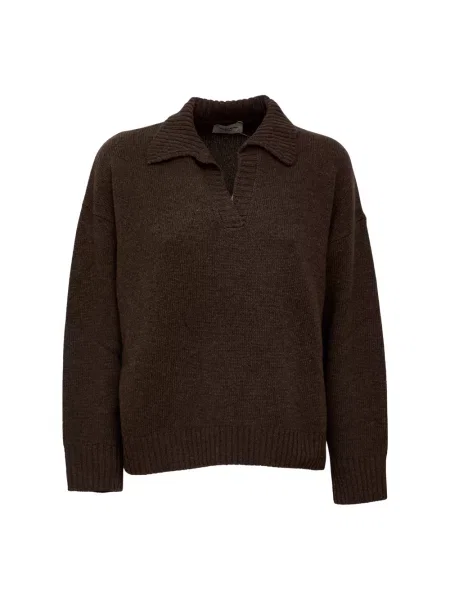Sweter Weekend Max Mara wełniany brązowy