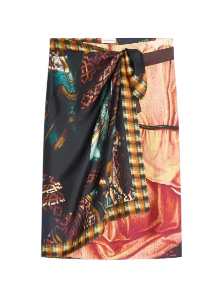Φούστα Dries Van Noten κρουαζέ μαύρο