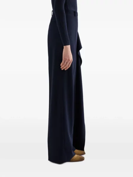 Pantaloni Jil Sander de lână albastru