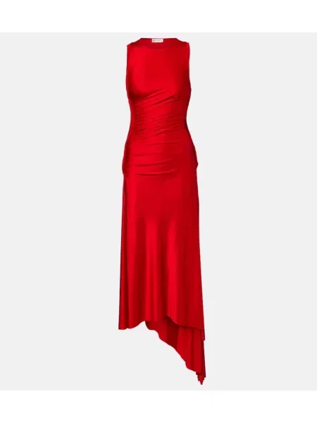 Rochie midi Victoria Beckham din jerseu până la genunchi de costum roșu