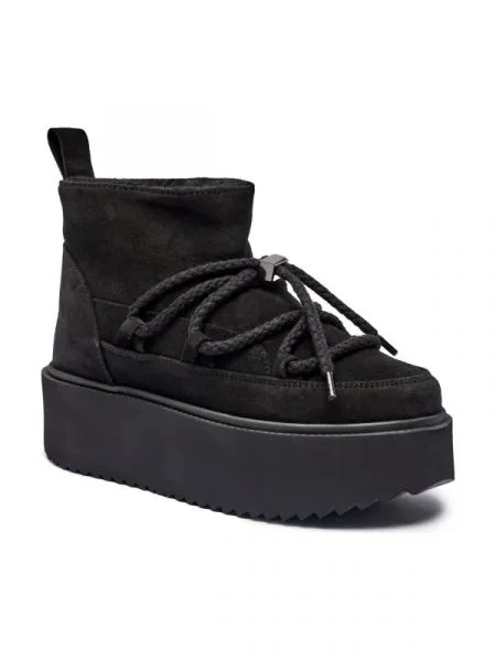 INUIKII De piele bocanci CLASSIC LOW PLATFORM negru