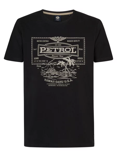 Petrol Industries Tricou bej negru