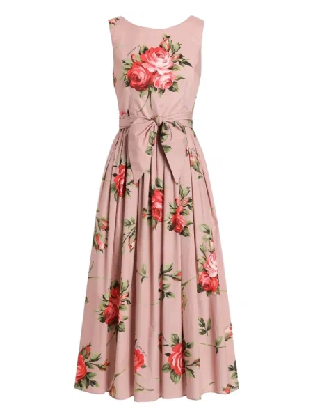 Rochie Dolce & Gabbana cu model floral cu imagine de costum roz