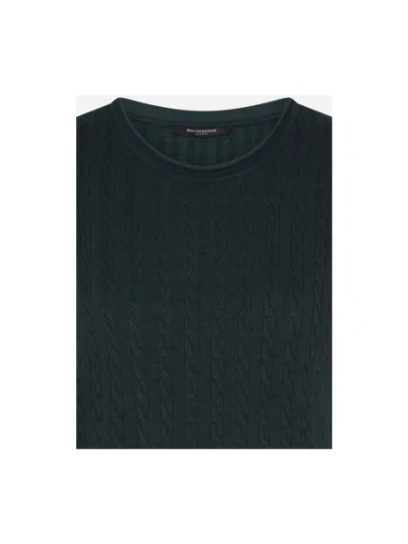 Lniany sweter Bruuns Bazaar zielony