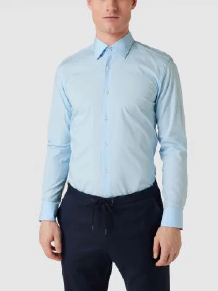 Boss Koszula Hank Slim Fit blau niebieska