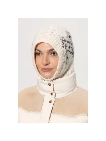 Szal Moncler wełniana beżowa