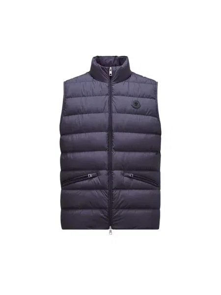 Kamizelka puchowa Moncler niebieska