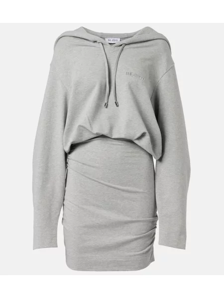 Rochie The Attico din jerseu de costum gri