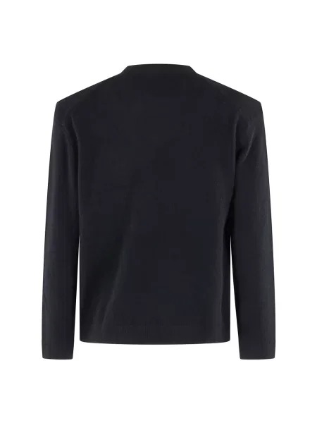 Sweter Maison Kitsune wełniany czarny