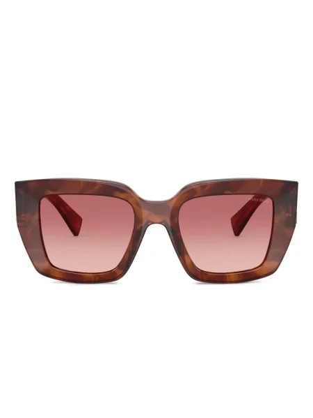 Ochelari de soare Miu Miu Eyewear cu imprimeu geometric maro