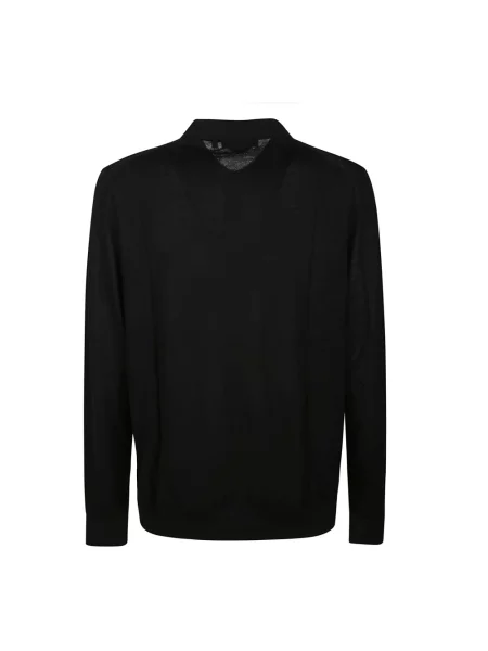 Koszula Michael Kors z wełny merino z długim rękawem czarna