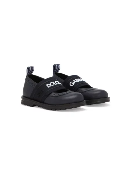 Balerinki dziecięce Dolce And Gabbana niebieskie
