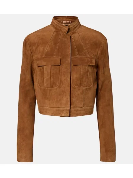 Geacă Tom Ford din piele de căprioară maro