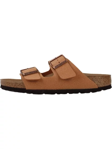 Birkenstock Arizona Vegan Birko-Flor Nubuck Narrow Fit Kobiety Sandały Birkenstock Size: 5 brązowy