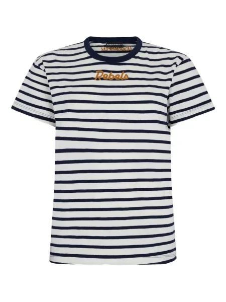 Tricou Dsquared2 cu dungi alb