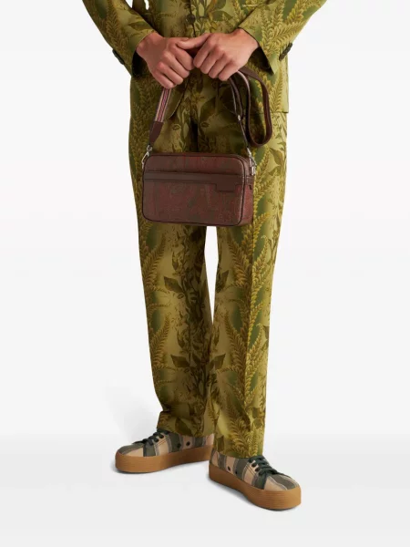 Geantă Etro cu imagine cu model paisley maro