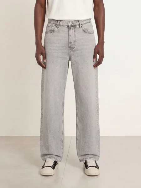 Allsaints Jeansy Rivet O Kroju Regular Fit grau szare