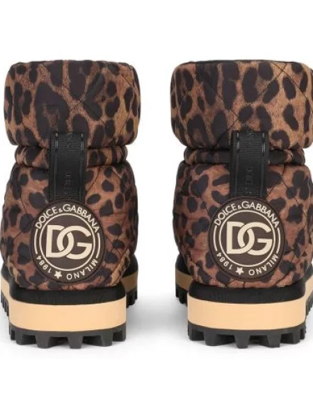 Leopardí kotníkové boty Dolce & Gabbana s potiskem