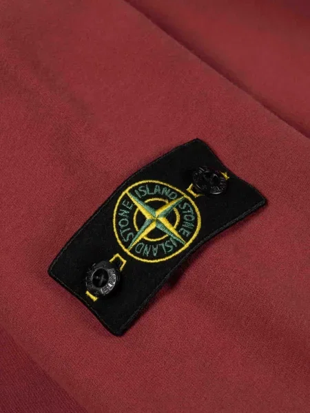 Bluza z kapturem dziecięca Stone Island czerwona