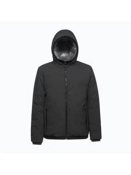 Kurtka ocieplana Geox Spherica™ black / morel czarna