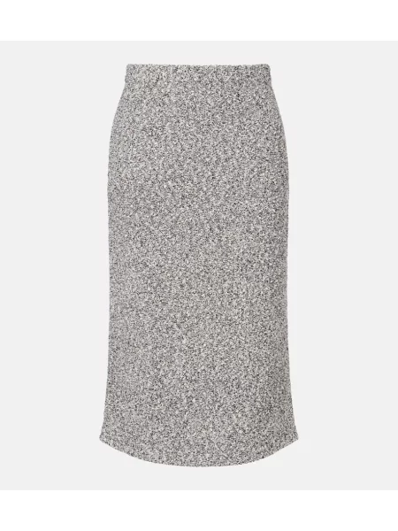 Fustă tip creion Tory Burch din tweed gri