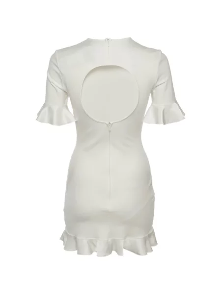 Rochie midi David Koma cu volane alb