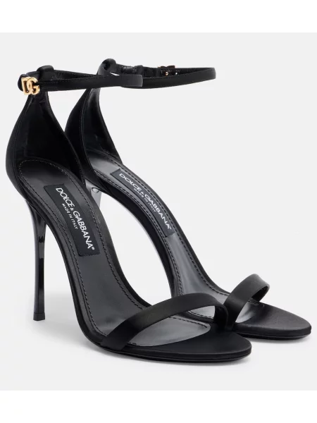 Sandale Dolce&gabbana din satin negru