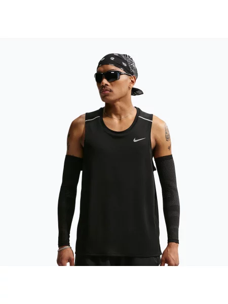 Tricou de alergare pentru bărbați Nike Miler Dri-Fit black negru