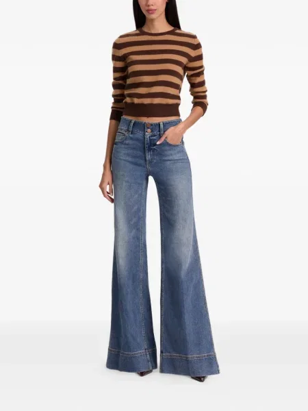 Pulover Alice + Olivia cu dungi maro
