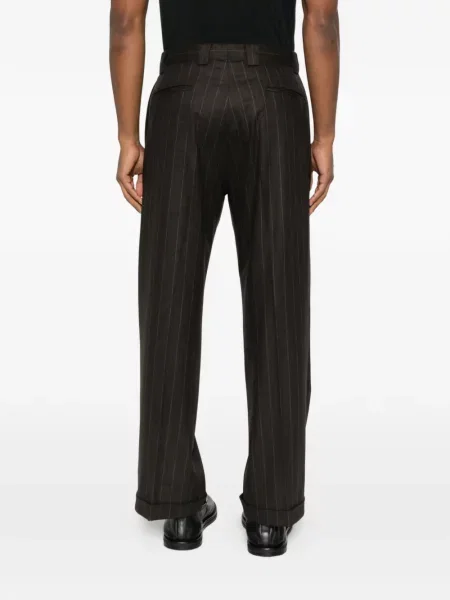 Pantaloni Kaptain Sunshine cu dungi maro