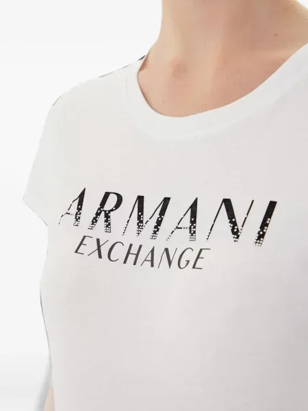 Tricou Armani Exchange cu imagine alb