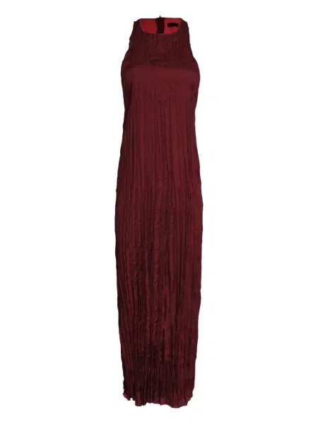 Rochie fără mâneci Osklen din satin fără mâneci de costum roșu