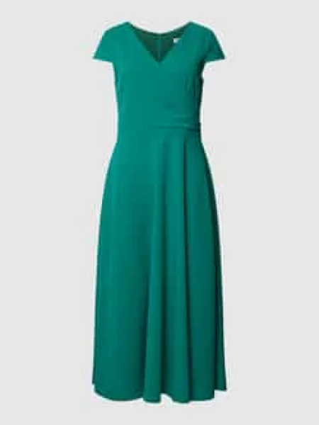 Sukienka koktajlowa w jednolitym kolorze Paradi zielona