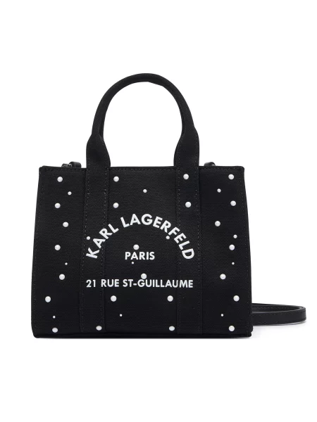 Karl Lagerfeld Ručna torbica Rue St-Guillaume pijeska crna