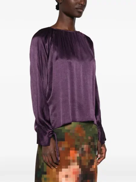Top Dixie cu legături violet