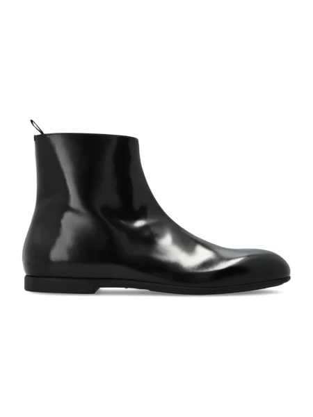 Botki Jil Sander skórzane czarne