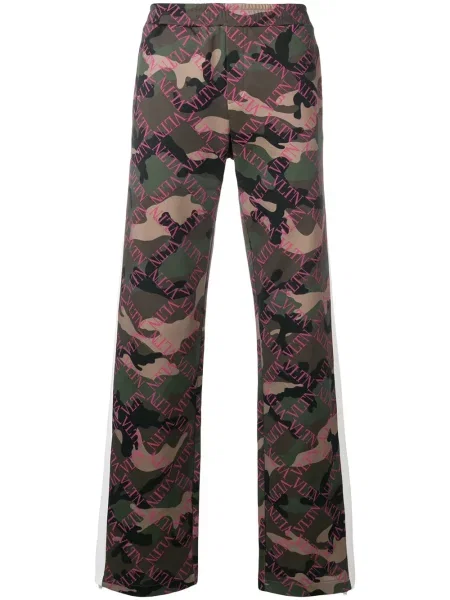 Pantaloni Valentino Garavani cu imagine alergare verde