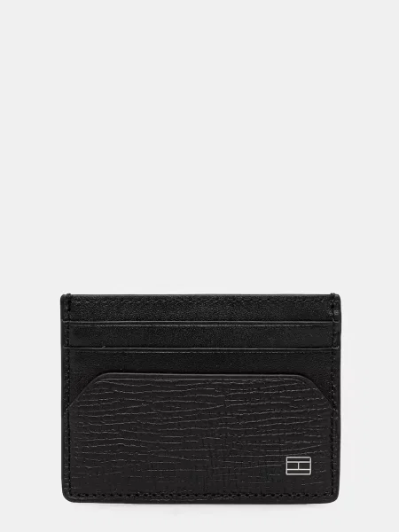 Usnjen etui za kartice Tommy Hilfiger črna
