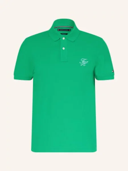Tommy Hilfiger Koszulka Polo Piqué O Kroju Regular Fit gruen zielone