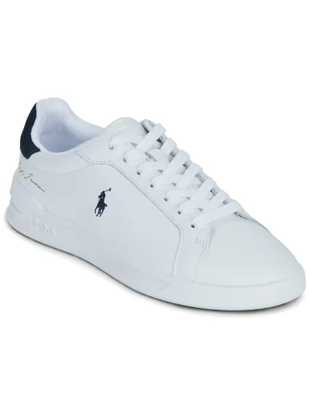 Sneakerși Polo Ralph Lauren din dantelă alb