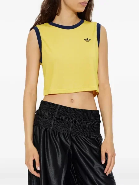 Decupat tricou Adidas cu imagine alergare gri