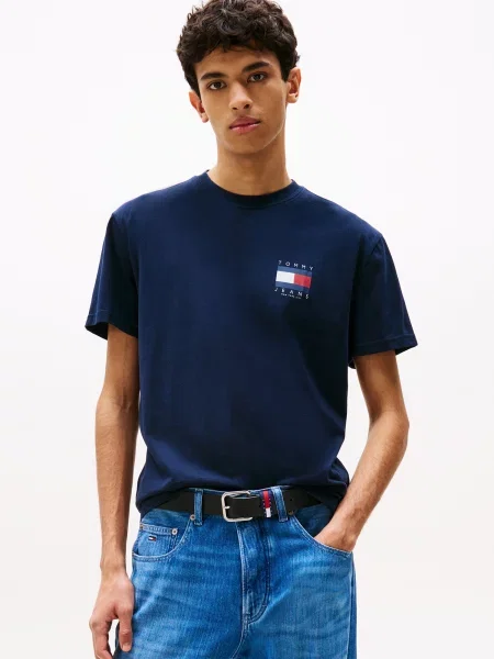Tommy Jeans Majica mornarska / rdeča bela