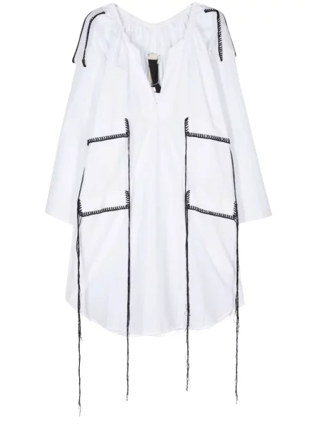 Sukienka midi Litkovskaya do kolan garniturowa biała