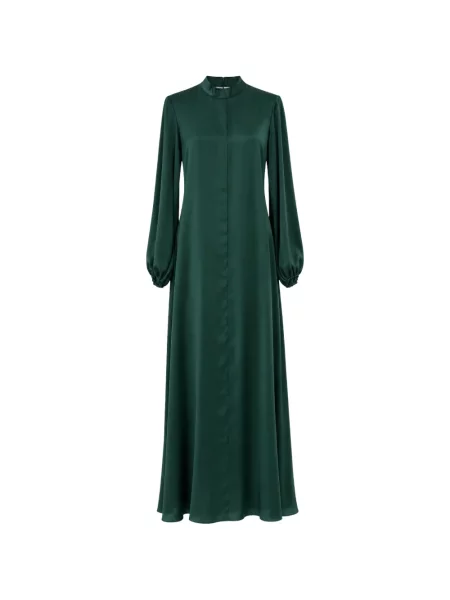 Rochie maxi Raquel Diniz cu funde verde