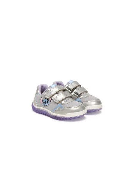 Sneakersy Geox B Lightyloo Girl Strieborná