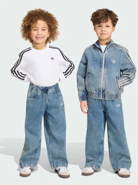 Детские прямые джинсы Adidas синие