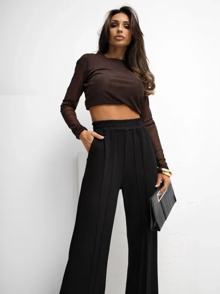 Pantaloni sport Rue Paris negru