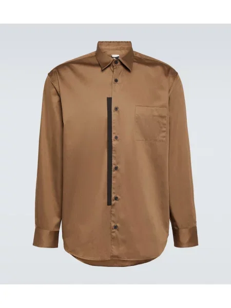 Poplínová košile Gr10k hnědá